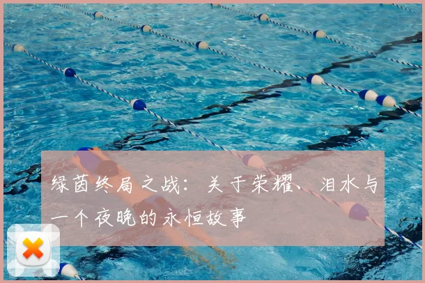 绿茵终局之战:关于荣耀、泪水与一个夜晚的永恒故事